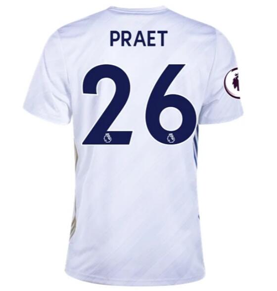 Leicester City Away Kit Soccer Jersey DENNIS PRAET #26 2020/21